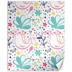 cute bird pattern Canvas 11  x 14 