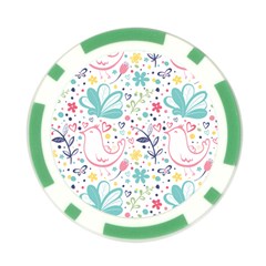 cute bird pattern Poker Chip Card Guard from ArtsNow.com Back