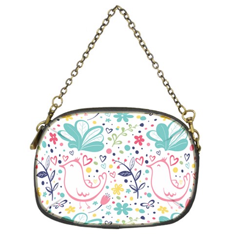 cute bird pattern Chain Purse (Two Sides) from ArtsNow.com Front