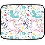 cute bird pattern Fleece Blanket (Mini)