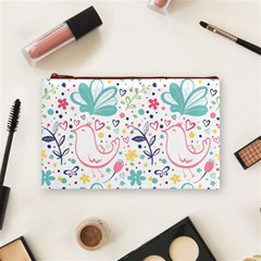 cute bird pattern Cosmetic Bag (Medium) from ArtsNow.com Front