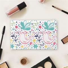 cute bird pattern Cosmetic Bag (Medium) from ArtsNow.com Back