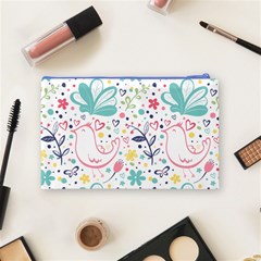 cute bird pattern Cosmetic Bag (Medium) from ArtsNow.com Back