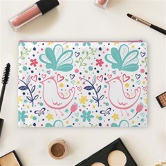 cute bird pattern Cosmetic Bag (Large) from ArtsNow.com Back