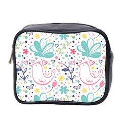 cute bird pattern Mini Toiletries Bag (Two Sides) from ArtsNow.com Front