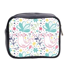 cute bird pattern Mini Toiletries Bag (Two Sides) from ArtsNow.com Back