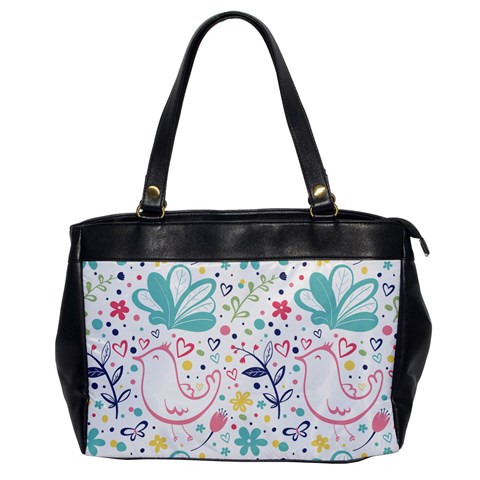 cute bird pattern Oversize Office Handbag from ArtsNow.com Front