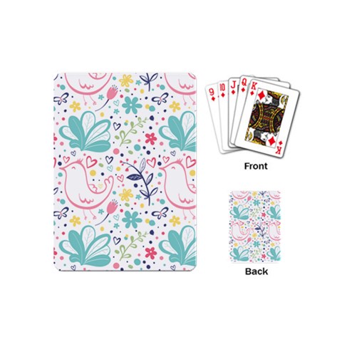 cute bird pattern Playing Cards Single Design (Mini) from ArtsNow.com Back