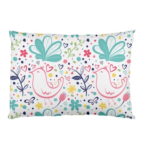 cute bird pattern Pillow Case (Two Sides) from ArtsNow.com Front