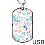 cute bird pattern Dog Tag USB Flash (Two Sides)