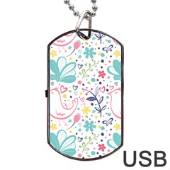 cute bird pattern Dog Tag USB Flash (Two Sides) from ArtsNow.com Back