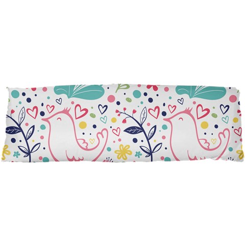 cute bird pattern 21 x63  Body Pillow Case Dakimakura (Two Sides) from ArtsNow.com Back