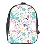 cute bird pattern School Bag (XL)