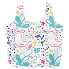 cute bird pattern Full Print Recycle Bag (XL) from ArtsNow.com Front