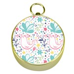 cute bird pattern Gold Compasses