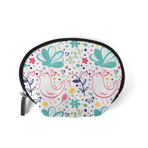 cute bird pattern Accessory Pouch (Small) from ArtsNow.com Back