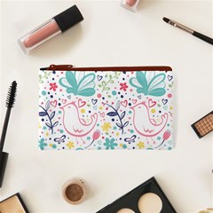 cute bird pattern Cosmetic Bag (XS) from ArtsNow.com Front