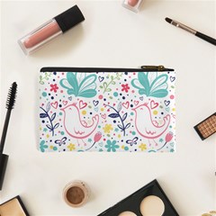 cute bird pattern Cosmetic Bag (XS) from ArtsNow.com Back