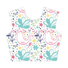 cute bird pattern Cotton Crop Top from ArtsNow.com Front