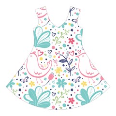 cute bird pattern Short Sleeve V Front