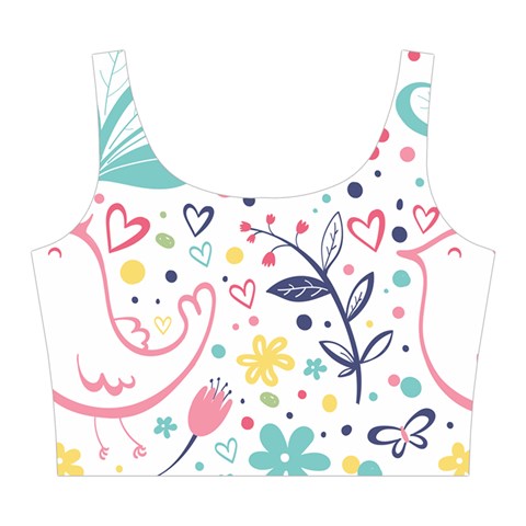 cute bird pattern Midi Sleeveless Dress from ArtsNow.com Top Back