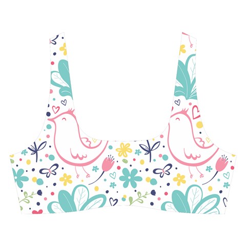 cute bird pattern Cross Back Hipster Bikini Set from ArtsNow.com Front