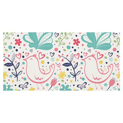 cute bird pattern Banner and Sign 4  x 2  from ArtsNow.com Front