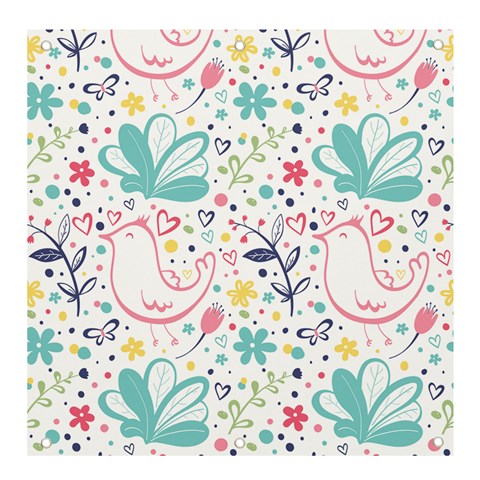 cute bird pattern Banner and Sign 4  x 4  from ArtsNow.com Front