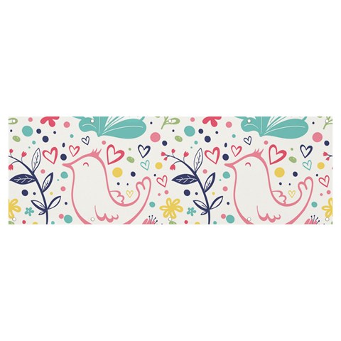 cute bird pattern Banner and Sign 12  x 4  from ArtsNow.com Front