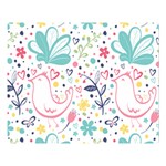 cute bird pattern Premium Plush Fleece Blanket (Large)