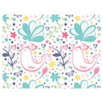 cute bird pattern Premium Plush Fleece Blanket (Extra Small)