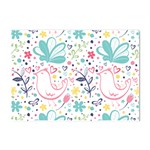 cute bird pattern Crystal Sticker (A4)