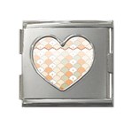 shells pattern Mega Link Heart Italian Charm (18mm)