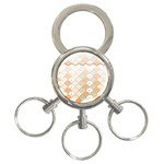 shells pattern 3-Ring Key Chain