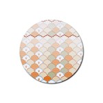 shells pattern Rubber Coaster (Round)