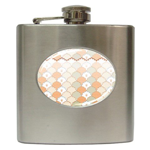 shells pattern Hip Flask (6 oz) from ArtsNow.com Front