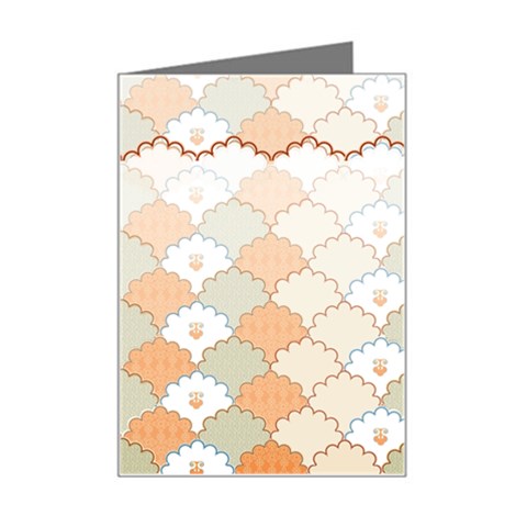 shells pattern Mini Greeting Card from ArtsNow.com Left