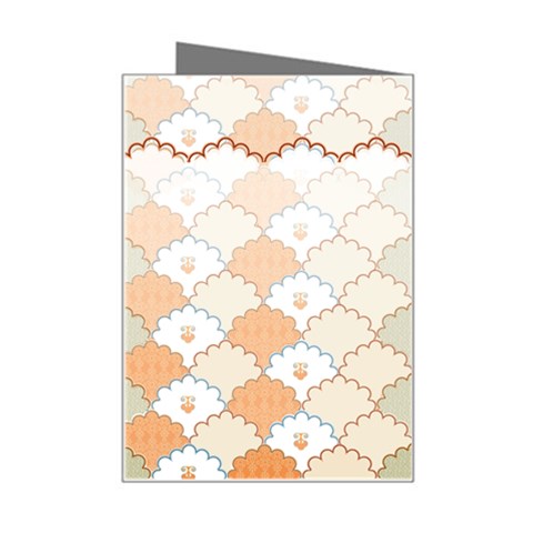 shells pattern Mini Greeting Card from ArtsNow.com Right