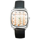 shells pattern Square Metal Watch