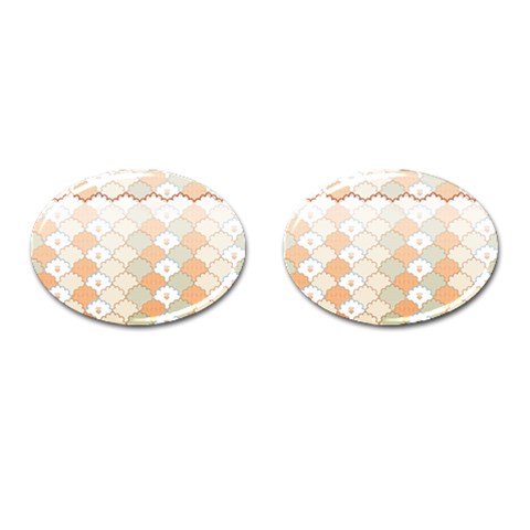 shells pattern Cufflinks (Oval) from ArtsNow.com Front(Pair)