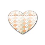 shells pattern Rubber Heart Coaster (4 pack)