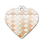 shells pattern Dog Tag Heart (One Side)