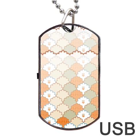 shells pattern Dog Tag USB Flash (One Side) from ArtsNow.com Front