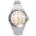 shells pattern Round Plastic Sport Watch (L)