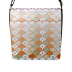 shells pattern Flap Closure Messenger Bag (L)