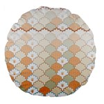 shells pattern Large 18  Premium Flano Round Cushions