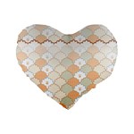 shells pattern Standard 16  Premium Flano Heart Shape Cushions