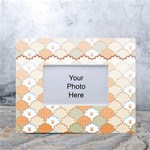 shells pattern White Tabletop Photo Frame 4 x6 