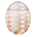 shells pattern Oval Glass Fridge Magnet (4 pack)