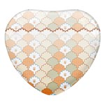 shells pattern Heart Glass Fridge Magnet (4 pack)